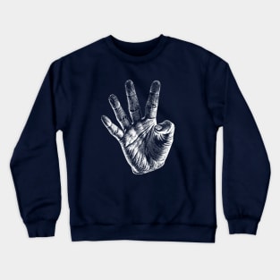 Hand Gesture Crewneck Sweatshirt